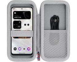 Duurzame Hard Case voor XREAL Beam Pro, Beschermende Cover met Lanyard, Geschikt voor Draagbare Beamer en Accessoires, Grijs