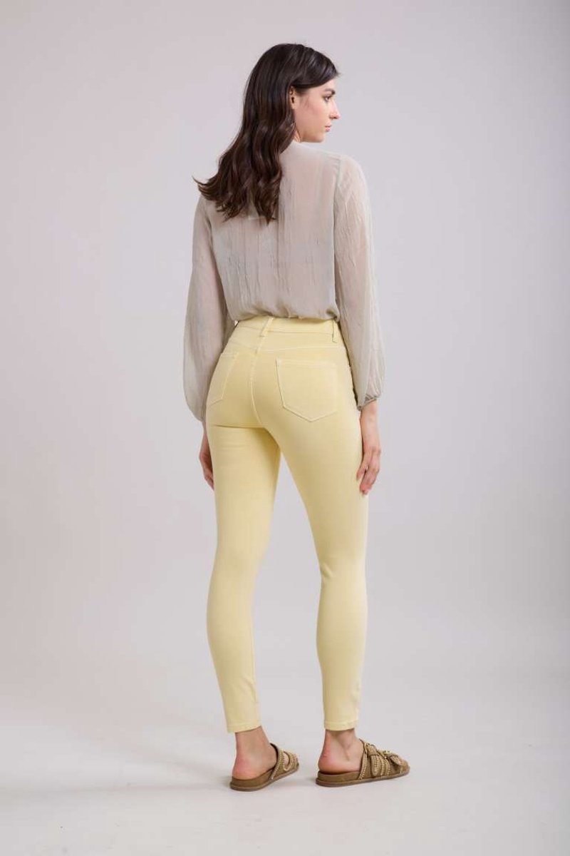 Toxik3 - Hoge taille jeans geel