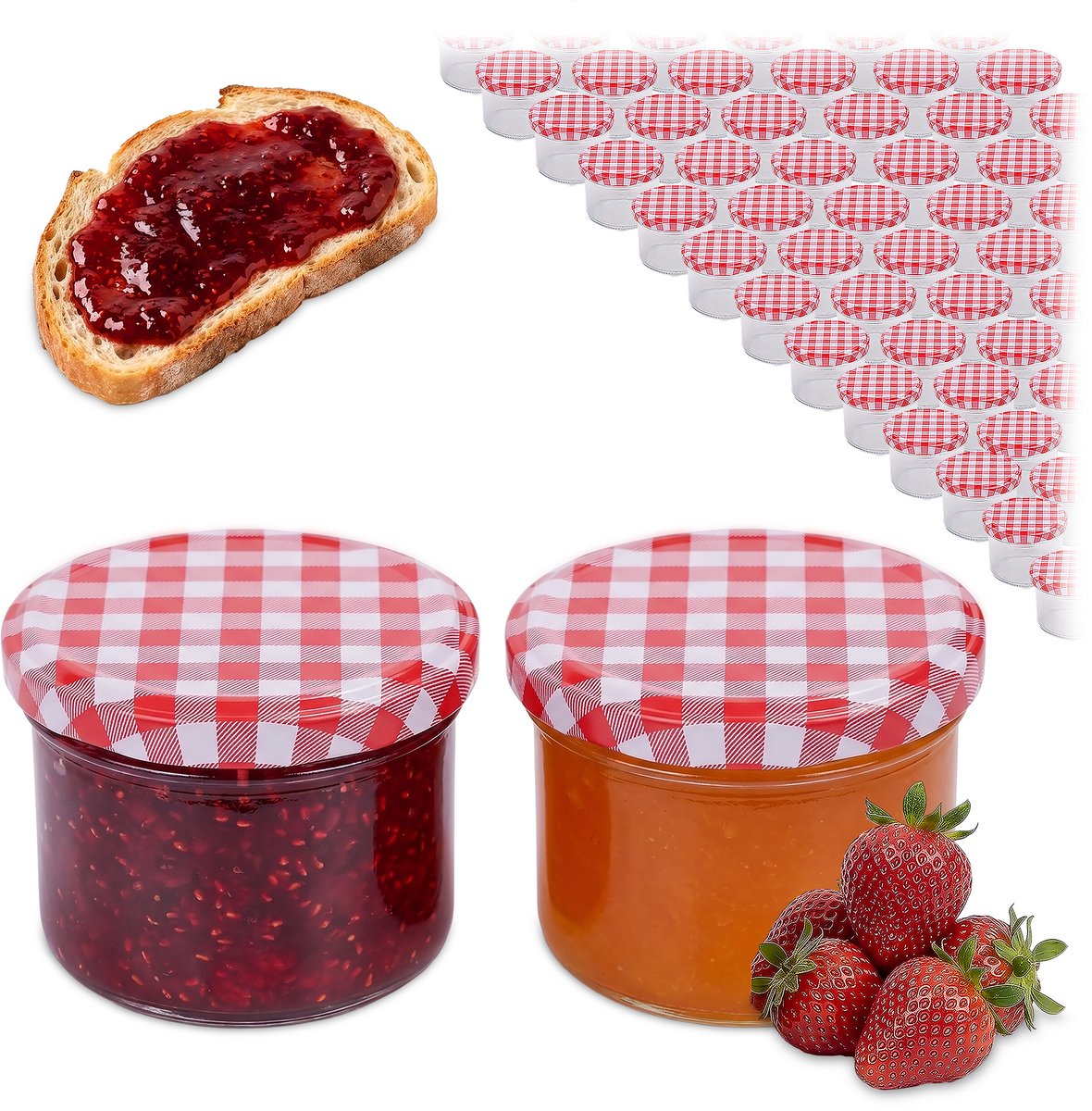 Inmaakglazen - 220 ml - 100 stuks - glas - transparant