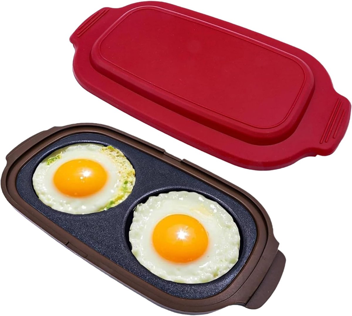 YOR® Eierkoker magnetron - Eierkoker - Eierkoker electrisch - Rood - 24cm x 13cm x 2cm