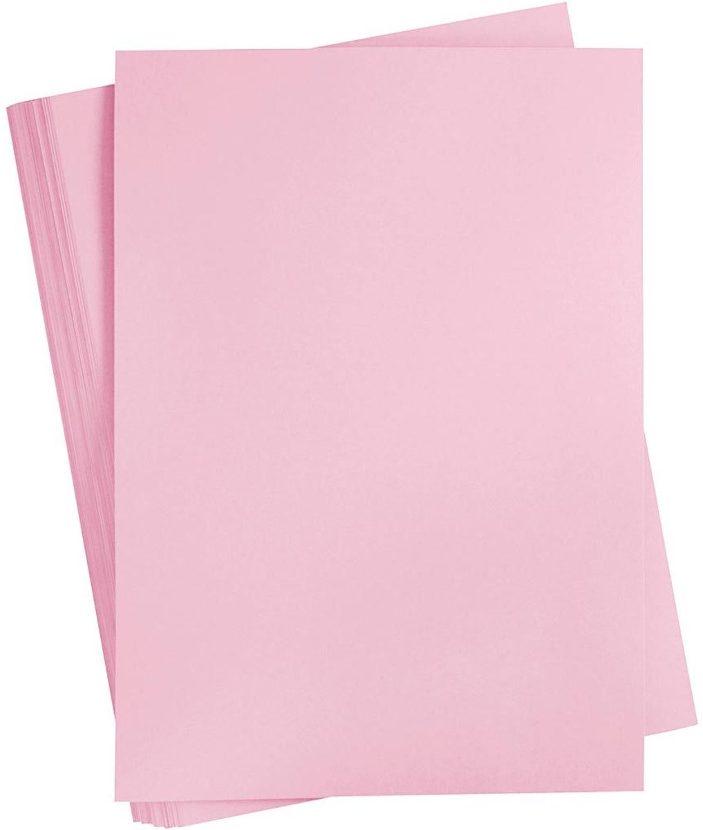 Roze Karton 180 Grams - Roze A2 Karton - Hobbykarton - Stevig Roze Papier - A2 Roze Papier 180 grams - Knutselpapier Knutselkarton - Paars Roze - 42 x 60 cm - A2 - 100 Vellen