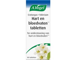 A.Vogel Crataegus + Valeriaan tabletten - Bevat Valeriaan: ondersteunt het hart - 80 st