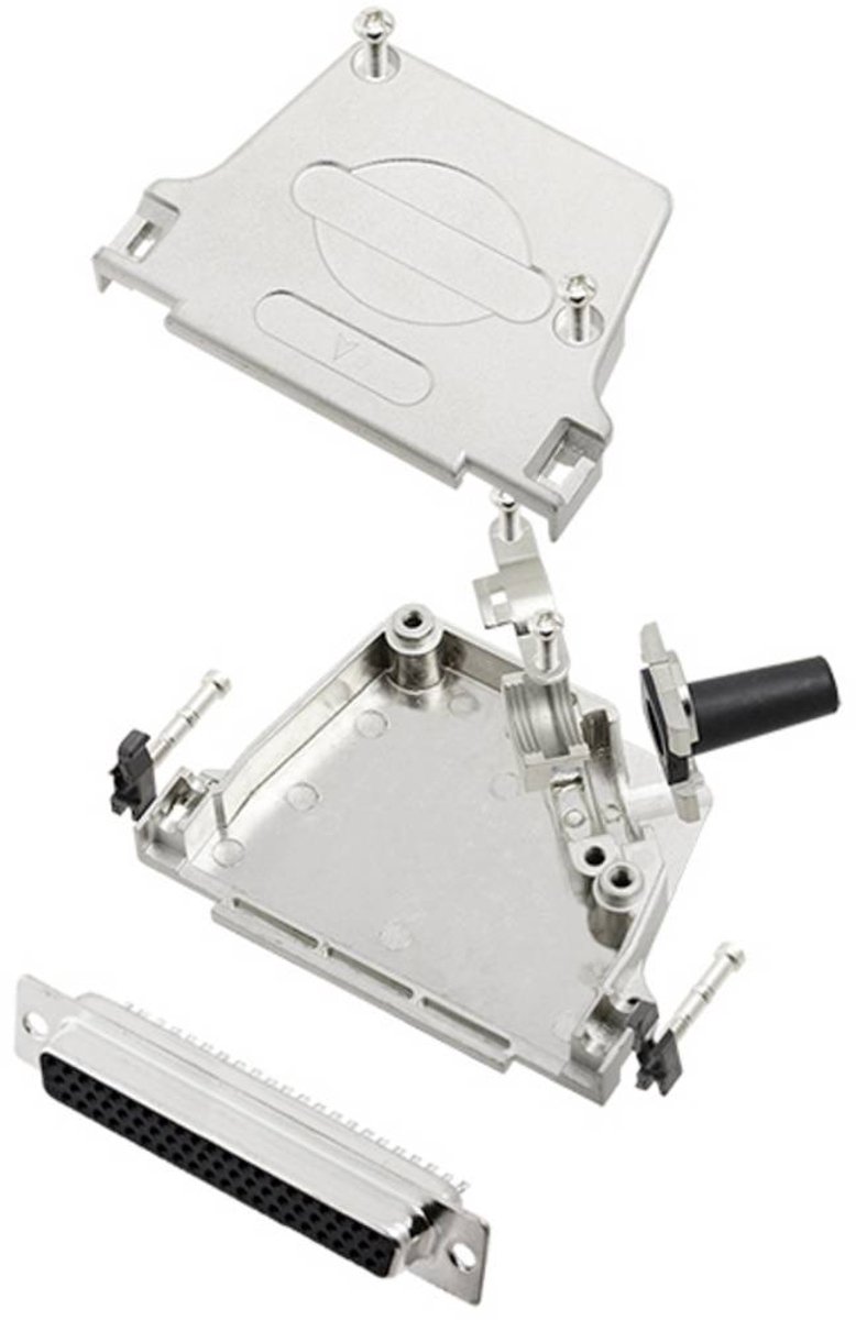 TRU COMPONENTS TCD45ZF37HDS62K 7709916 D-sub female connectorset 45 ° Aantal polen: 62 Soldeerkelk 1 stuk(s)