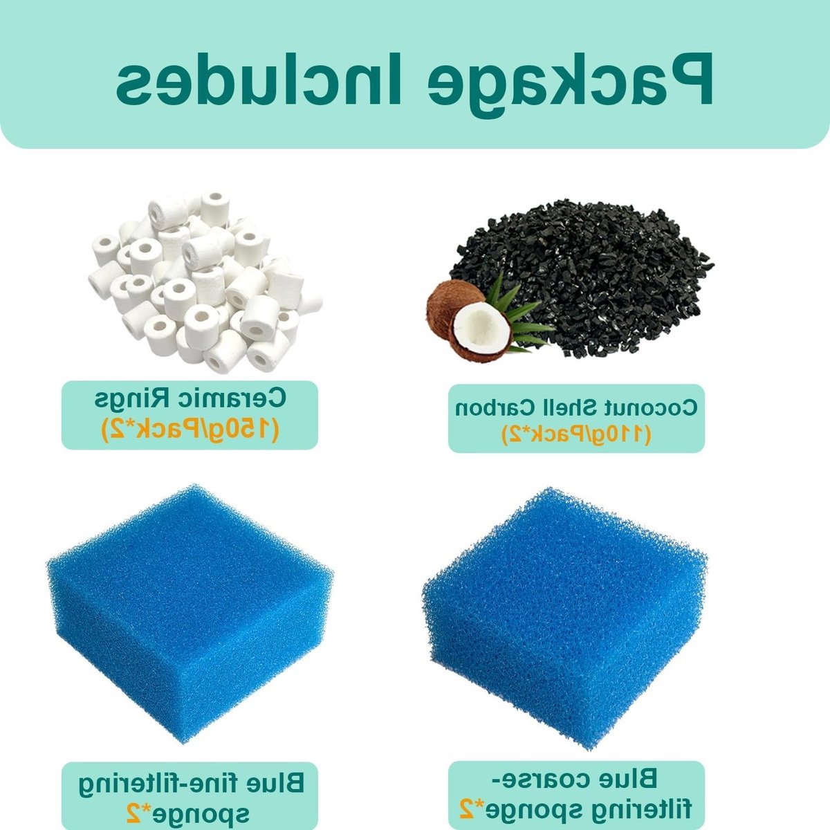 Complete Set van 22 Aquarium Filter Media Kits voor Juwel Bioflow 3.0 - Inclusief Fijne Filters, Koolstoffilters en Nitraatfilters voor Optimale Waterkwaliteit thumbnail 2