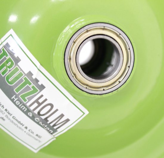 Kruiwagenwiel groen/zwart massief rubber 4.80/4.00-8 + as Reservewiel Band kruiwagen PU — afbeelding 3