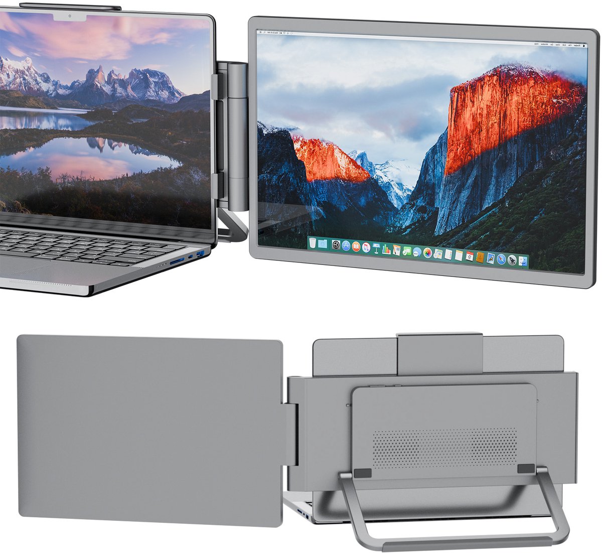 14" HDeye PM14R Draagbare Monitor – FHD 1920x1200 IPS, Dual USB-C, Mini HDMI, Ultra Slim – Voor Laptop, Telefoon, Gaming