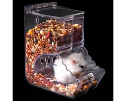 Automatische Voederdispenser van Acryl voor Hamsters, Cavia's en Kleine Dieren - Transparante Voederbak voor Gemakkelijk Voeden en Minder Rommel