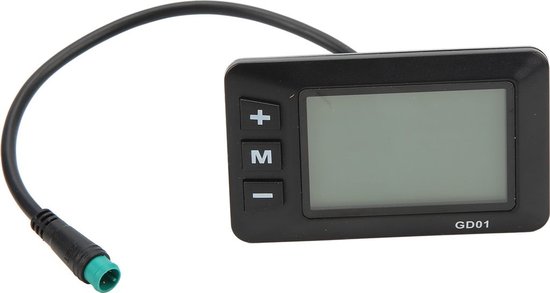 Display voor elektrische fiets, 36V/48V, LCD GD01-display, waterdichte 5-pins connector, geschikt voor sturen met een diameter van 22,2 mm. van Merkloos — afbeelding 5