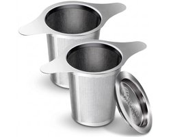 Special Leaves - Theezeef - 2 stuks - RVS Theefilter - Met Handvat En Lekplaatje - Thee Filter Voor Losse Thee - Thee Infuser