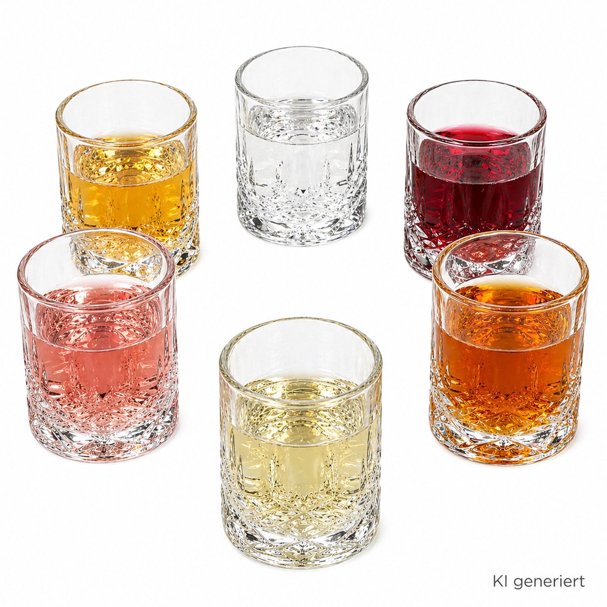 6-delig set SHOT shotglazen 2cl & 4cl van glas - 250404 / 1006360