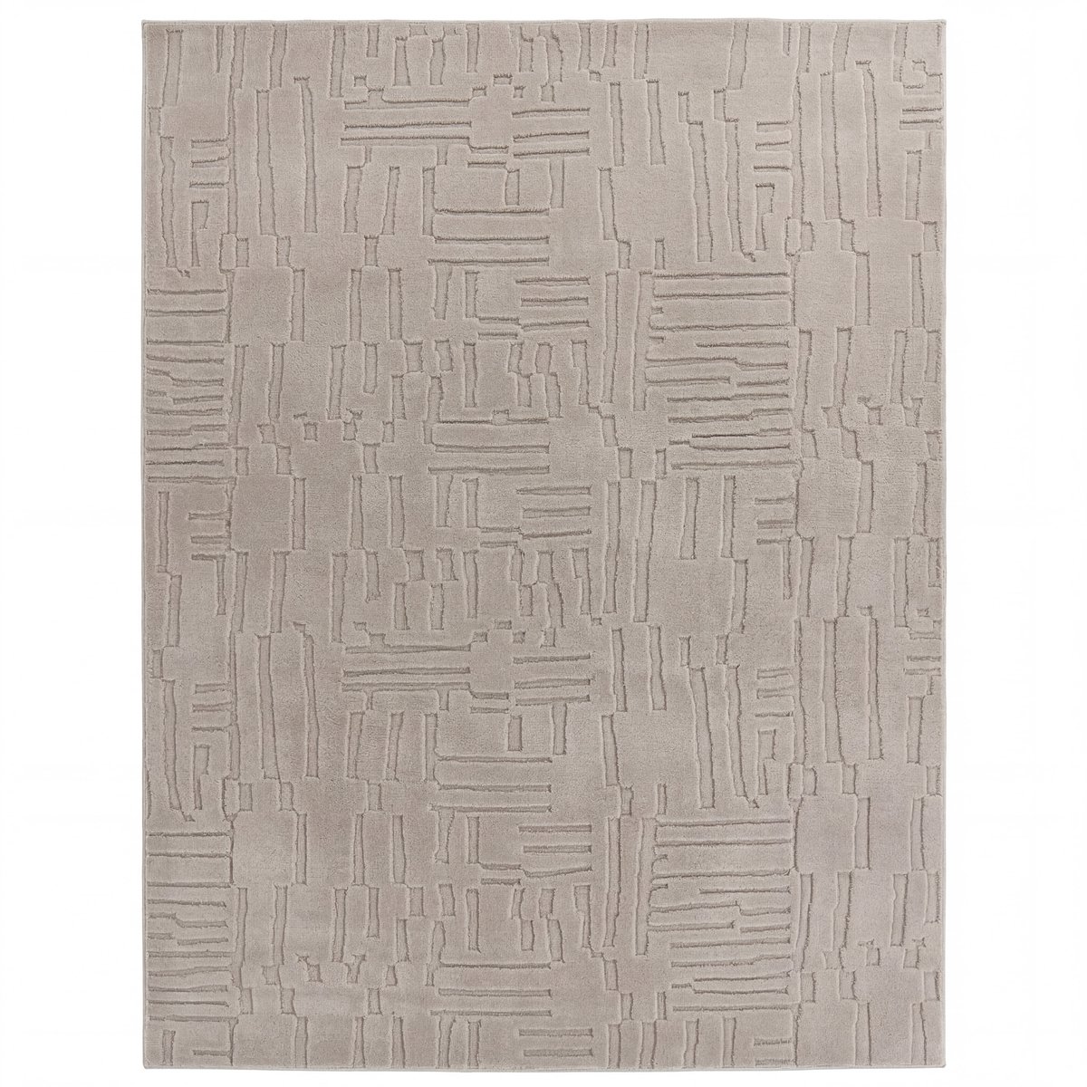 Paco Home Vloerkleed Woonkamer Hoogpolig Scandinavisch Boho Geometrisch Abstract Wasbaar Beige 160x220 cm