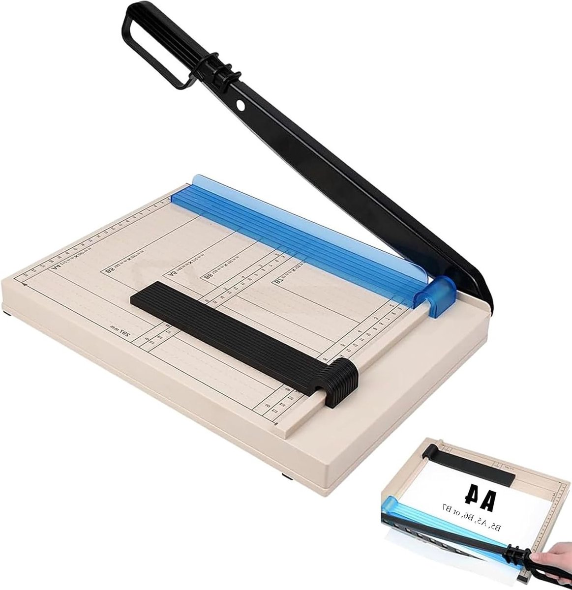 Veilige papier snijmachine met precisie, snijplank voor papier, capaciteit tot 12 vellen, ideaal voor kantoor en creatief gebruik