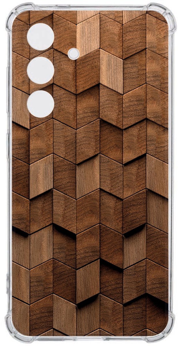 Backcover Hoesje Samsung Galaxy S26 Plus Wooden Cubes Valbestendig