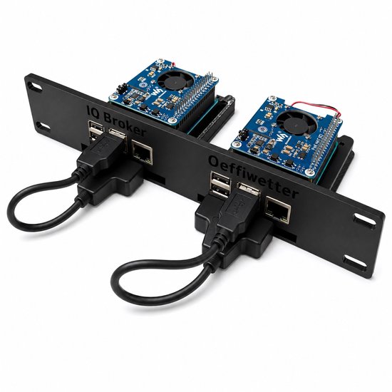 10 Inch Raspberry Pi 4 Rackmount - Dual Raspberry Pi Behuizing - SSD Opslag Rack - Homelab Server Kast - Netwerk Rack Accessoire - IoT En Docker Server Oplossing - Geschikt Voor 2