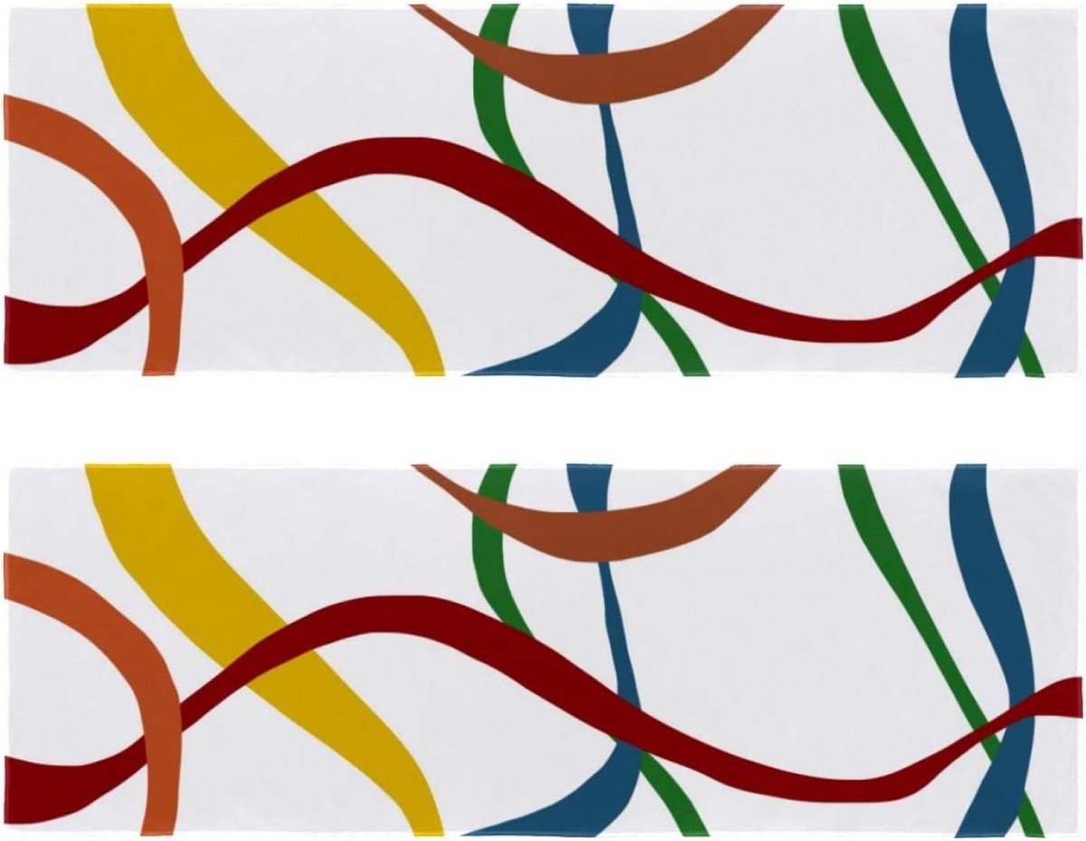 Microfiber Handdoek - Sporthanddoek Reishanddoek - Koel Blijven - Super Absorberend - 29.5 x 81.5 cm - Veelkleurig