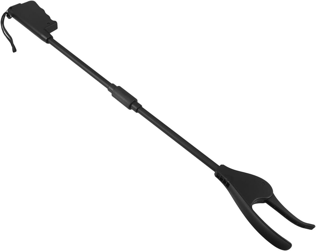 Grijptang Lange Steel - Afvalgrijper Hulpmiddel - Zelfstandig Huishouden - Lichtgewicht Éénhandig - 70 cm - Zwart