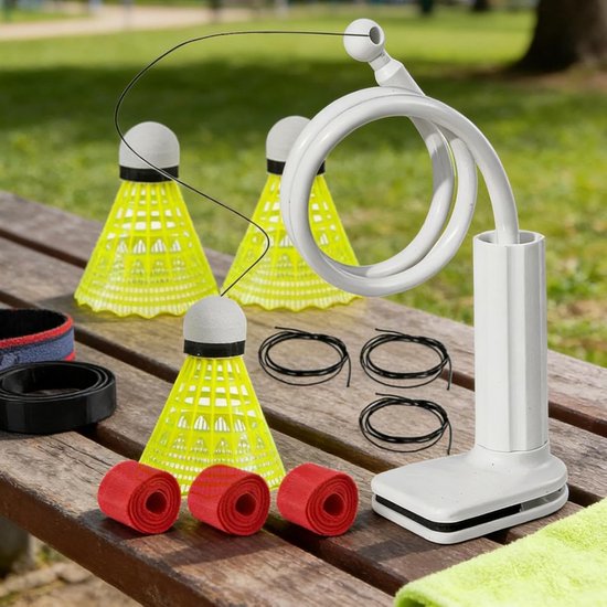 Badminton Trainer - Oefenapparaat - Individueel Trainen - Verstelbare Klem - 80 cm Armlengte - Zwart — afbeelding 3