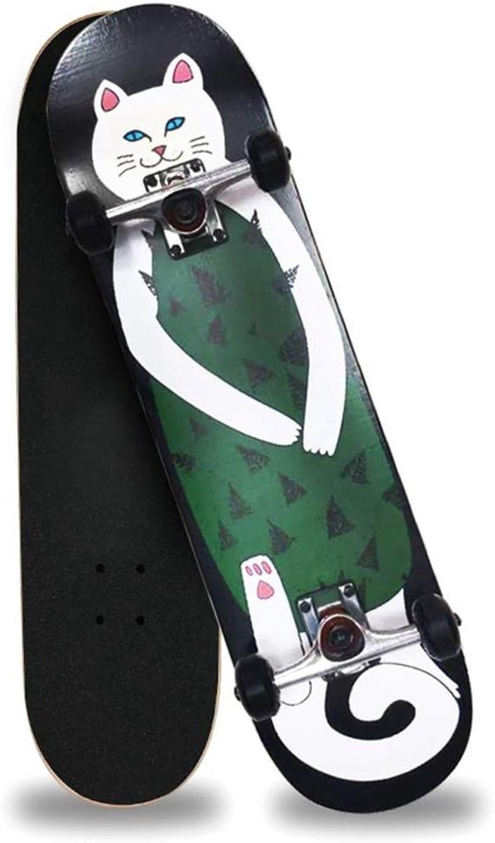 Skateboard Compleet board Tricks en stunts Dubbele kicktail 80 cm Naturel