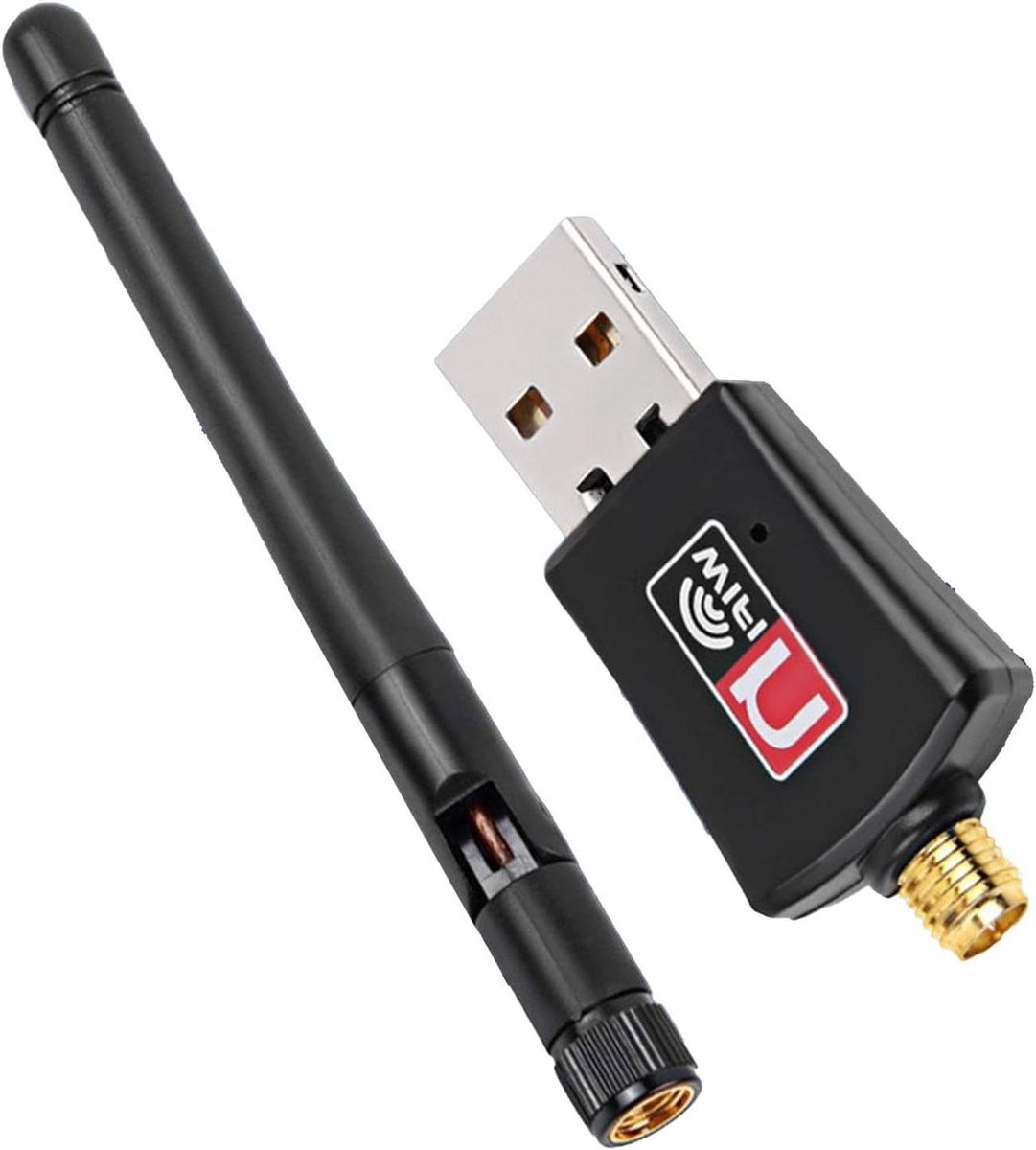 Draadloze Netwerkkaart - WiFi Dongle - Snelle Internetverbinding - Dual Band MU-MIMO - Ultramini - Zwart