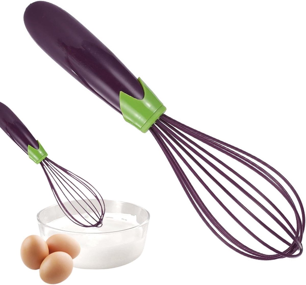 Keuken Garde - Mixer Keukengerei - Ingrediënten Mengen - Krasvrij Siliconen - 26 x 6.5 cm - Paars