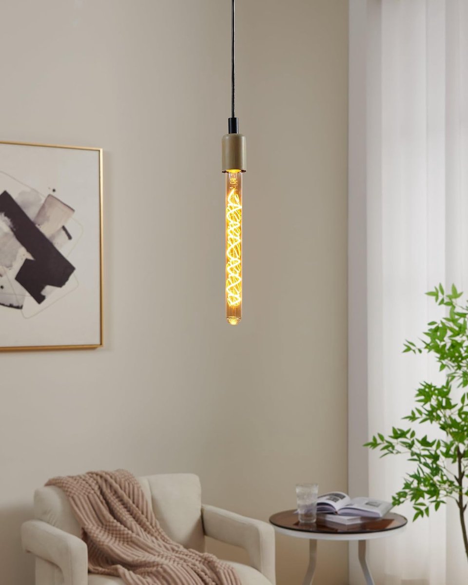 Decoratieve Lamp - Spiraalvormige Gloeilamp - Sfeerverlichting Creëren - Dimbaar met Draaidimmer - 30 cm Lengte - Amber