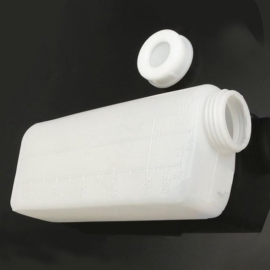 Brandstof Mengfles - 2-takt container - Brandstof mengen - Met schaalverdeling - 600 ml - Wit — afbeelding 4