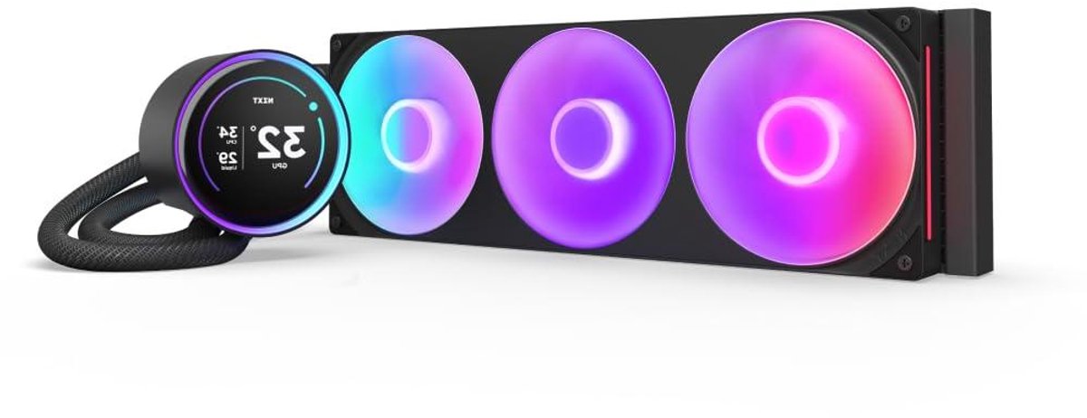 Waterkoeler - CPU Koeler - Computer Optimalisatie - Aanpasbaar LCD Scherm - 360mm Radiator - Zwart