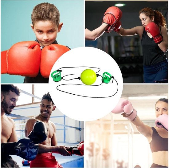 Slagbal Training - Reactie Bal - Coördinatie Verbeteren - Snelle Installatie - 2.5 Meter Touw - Zwart — afbeelding 4