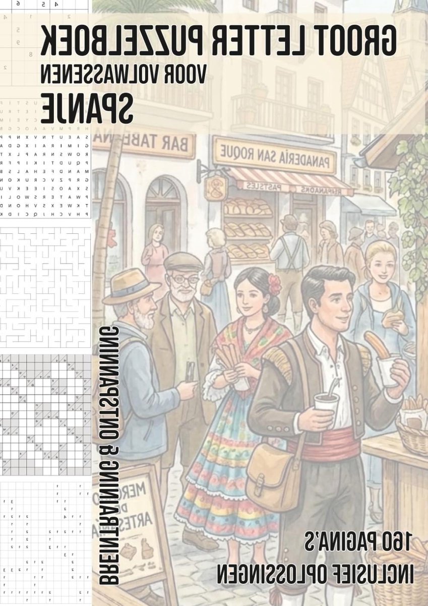 Puzzelboek Volwassenen - Brein Training - Ontspanning - Groot Letter - 160 Pagina's - Multicolor