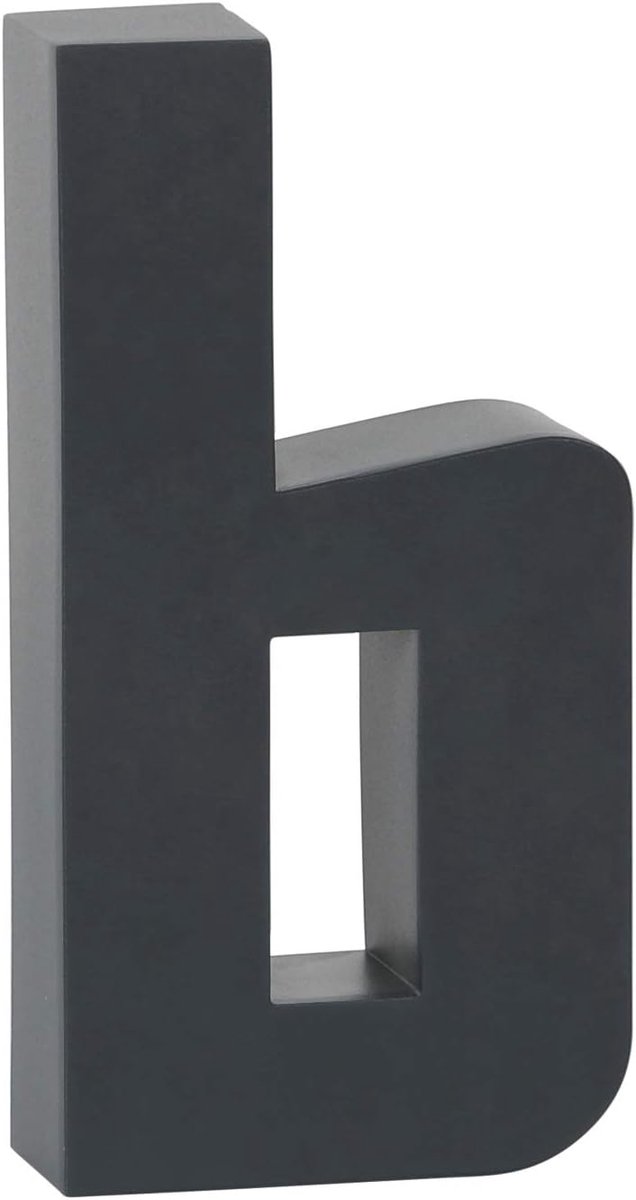 Huisnummer Letter - Adrescijfer Deurbel - Huis Identificatie - 3D Design Roestvrij - 20cm Hoog 3cm Diep - Antraciet Grijs