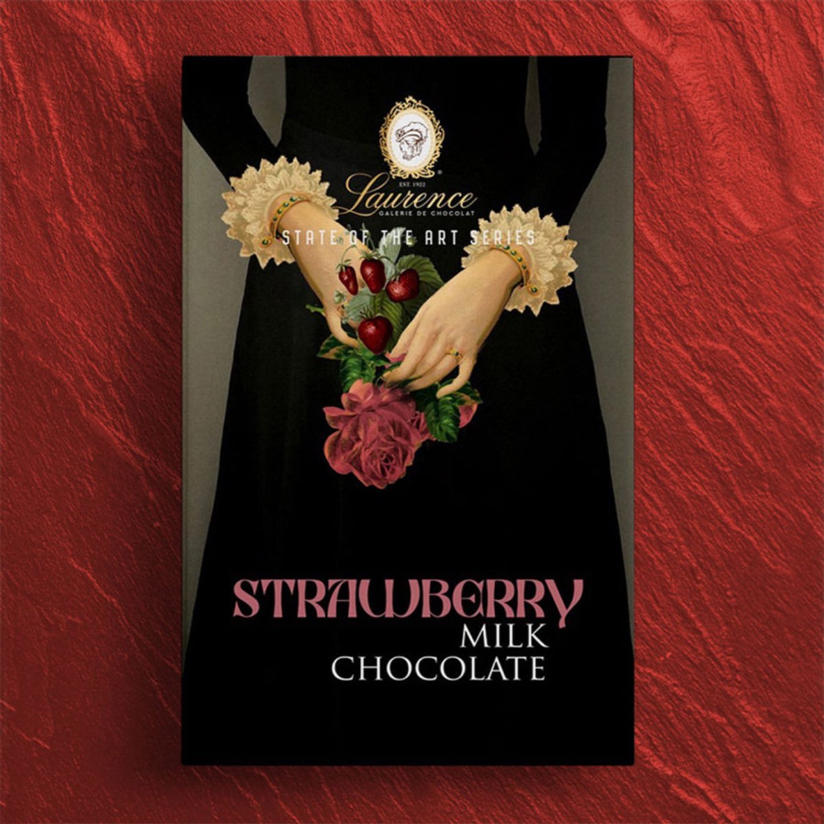 Melkchocolade met aardbeien Laurence, 80 g