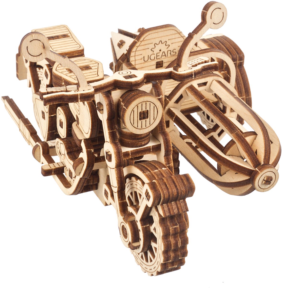 UGEARS 3D Modelbouw - Hagrid's Flying Motorbike™ - Harry Potter™ - Mechanisch Bouwpakket Hout - Educatief Speelgoed — afbeelding 18