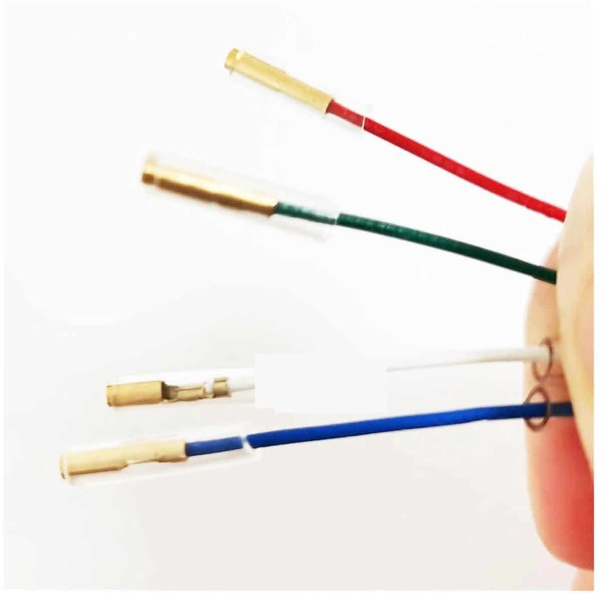 Platenspeler Aansluitdraden - Universele Leads - Muziek Afspelen - 4 Stuks Set - 1.2-1.3Mm Pins - Zilver