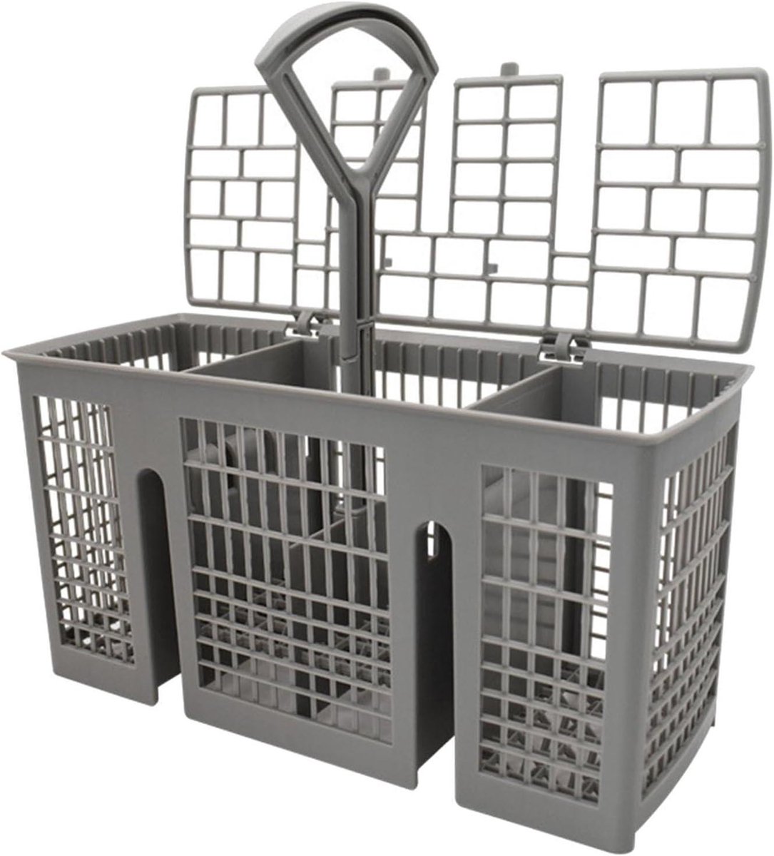 Vaatwasmand - Bestekmand Caddy - Keuken Organisatie - Hoogwaardig PP Materiaal - 24.6 cm Lengte - Grijs