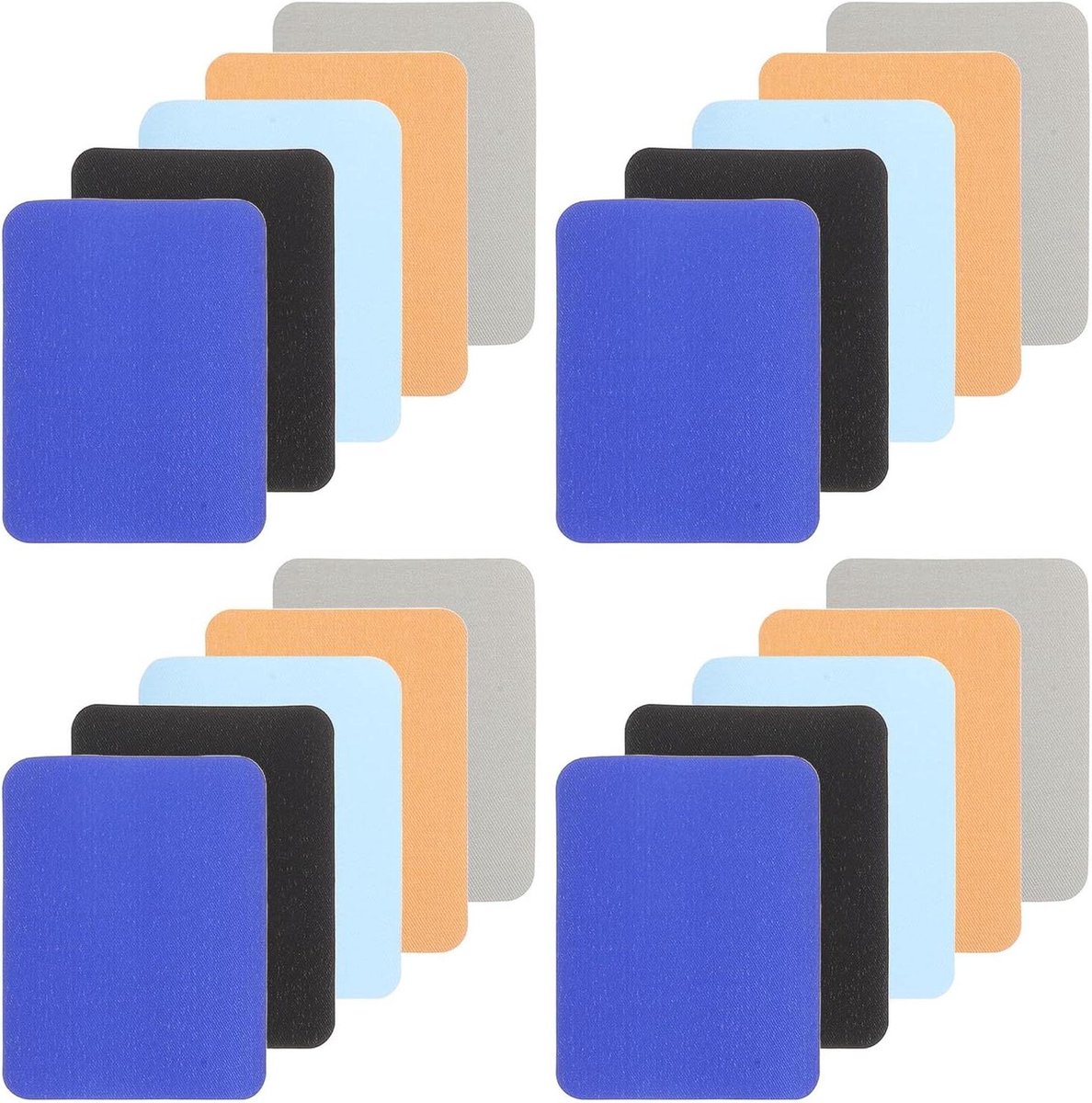 Jeans Patch Kit - Reparatiepleisters Denim - Kleding Repareren - Zelfklevend Waterdicht - 20 Stuks - Diverse Kleuren