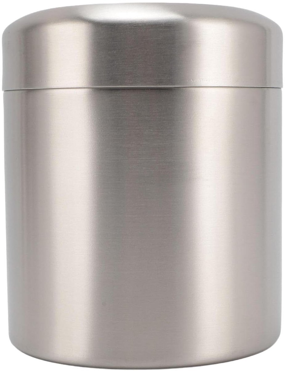 Bureau Prullenbak - Kleine Afvalmand - Opgeruimd Bureau - Draaibare Deksel - 12x14.5cm - Zilver