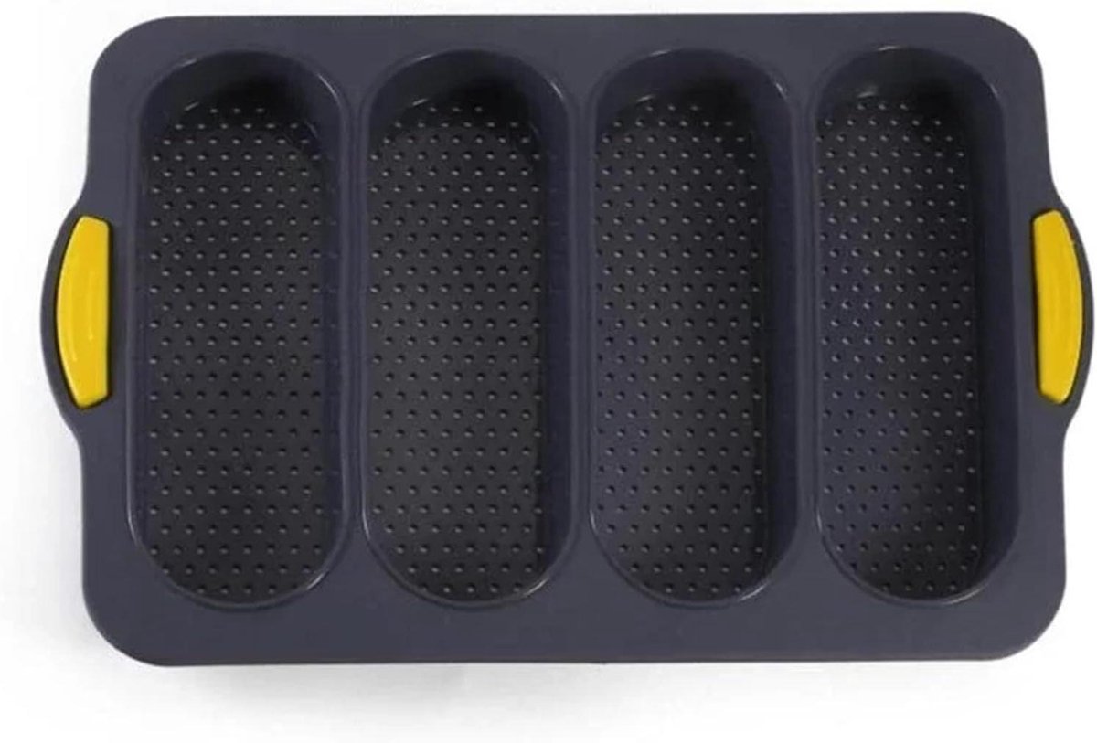 Bakvorm Baguette - Broodmal - Brood Bakken - Anti-aanbaklaag - Standaard Oven - Zwart