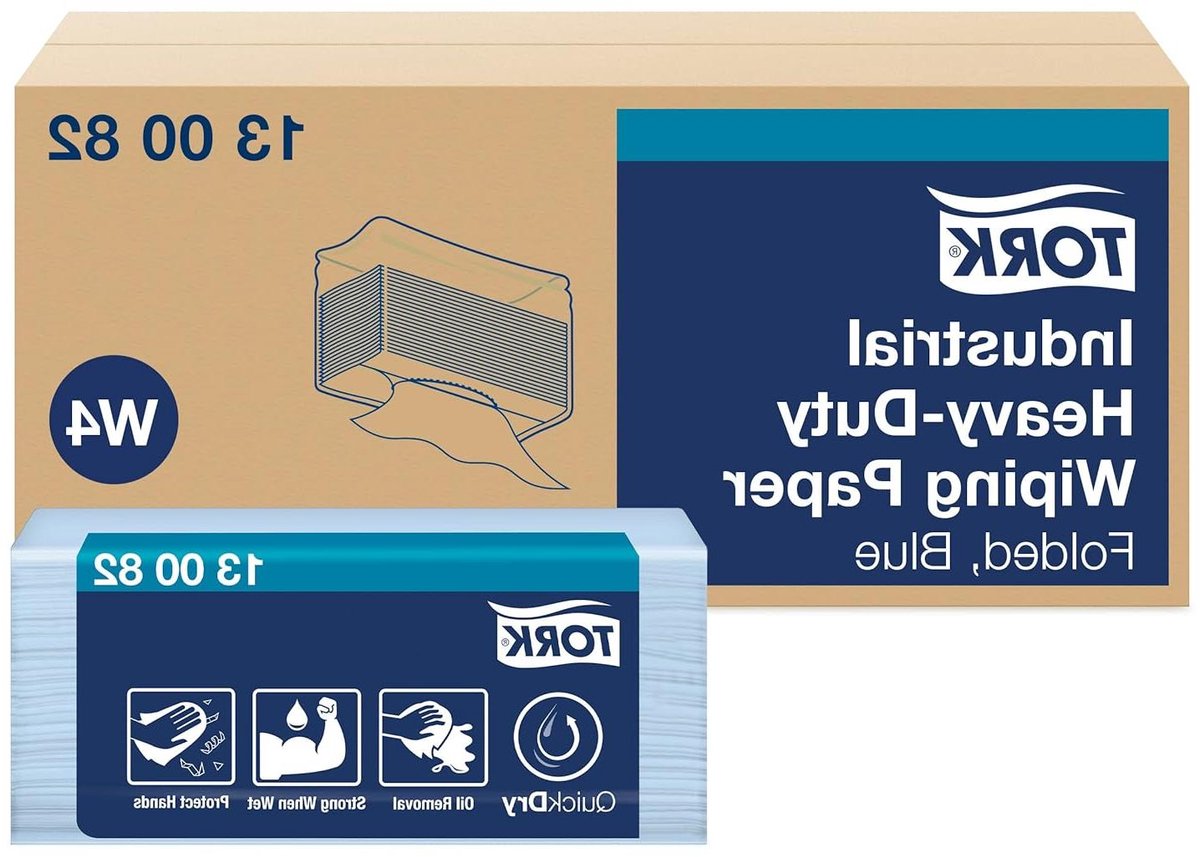 Poetspapier Gevouwen - Industrieel Papier - Zware Reiniging - Hoge Absorptie - 500 Vellen - Blauw