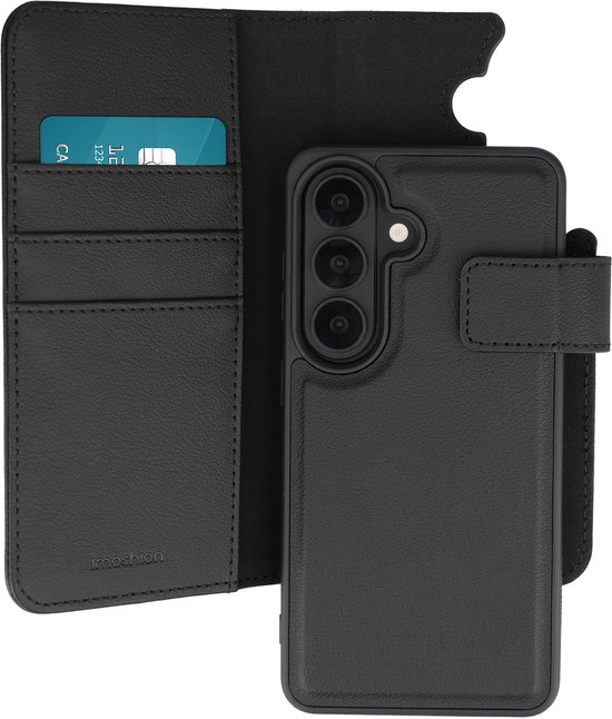 Samsung Galaxy S26 Hoesje 2-in-1 Uitneembare Bookcase Zwart Kunstleer Wallet Magnetisch Qi2