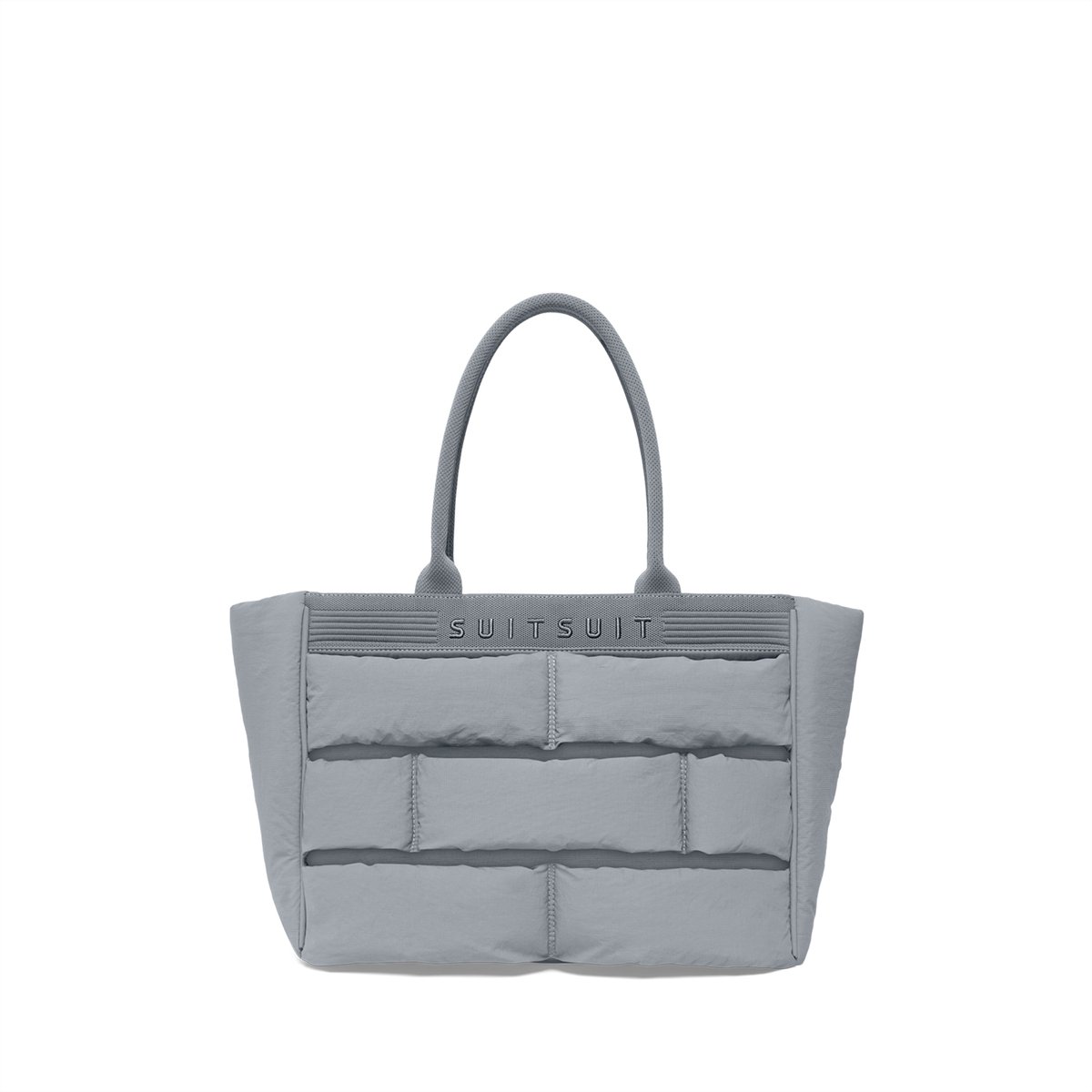 SUITSUIT Schoudertas dames - Handtas dames - Laptopvak - Dames tas - Tas met rits - Dames shopper tas - Fusion - Grijs