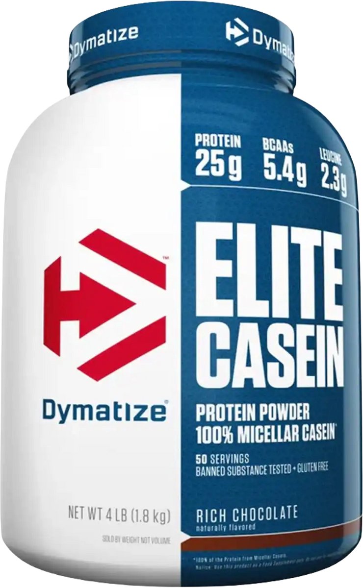 Dymatize Elite Casein - Eiwitpoeder / Eiwitshake - 1814 gram - Rich Chocolade