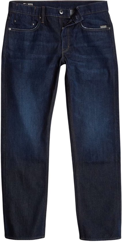 Donkerblauwe G-Star Mosa Straight jeans met een rechte pasvorm.