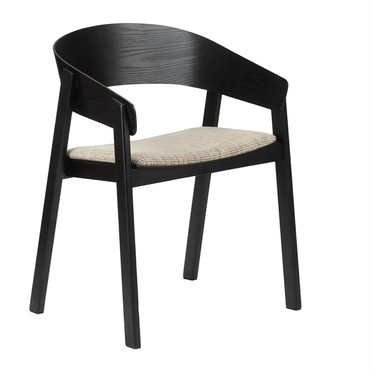 Pole to Pole Edo Houten Armstoel Zwart Black
