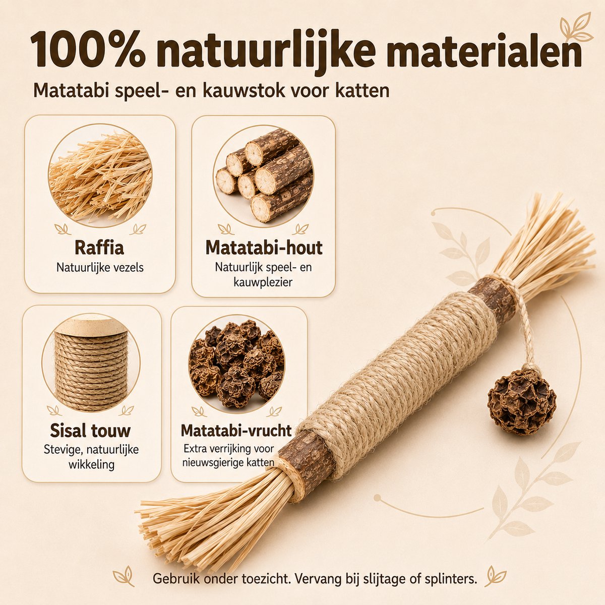 LG Matatabi stokjes voor katten, 10 stuks van 21 cm thumbnail 6