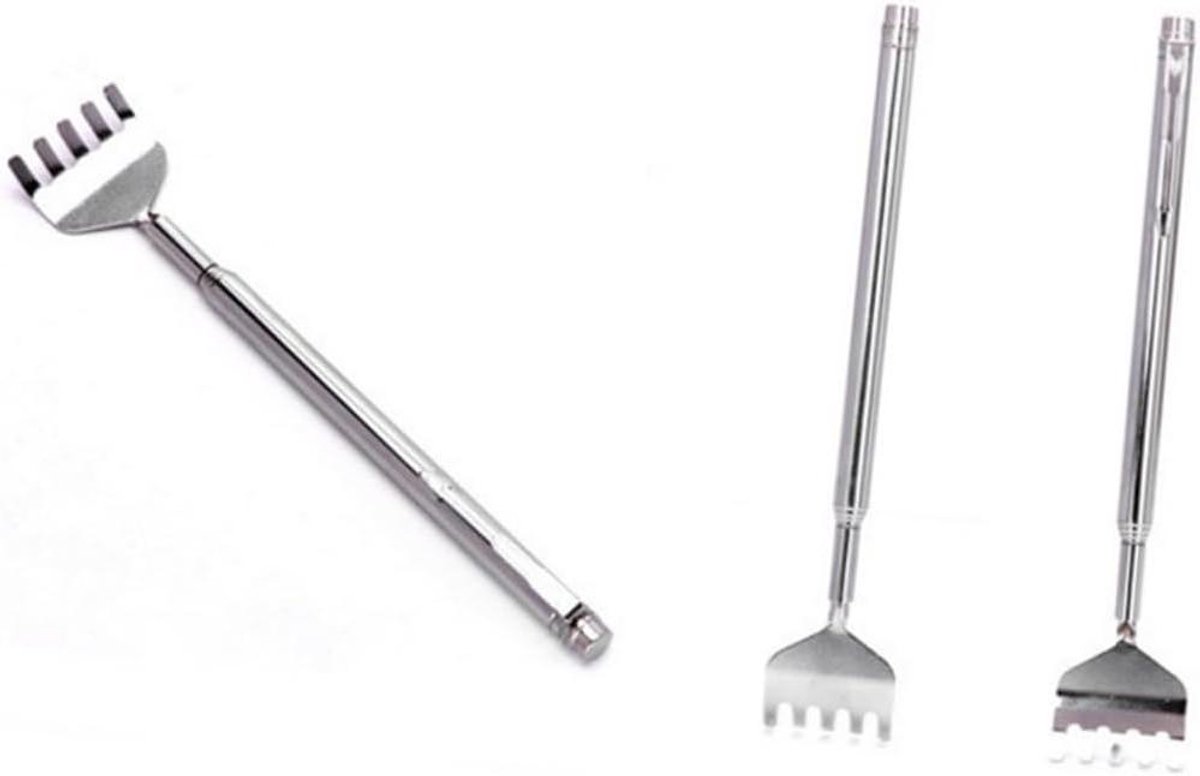 Ruggenkrabber - Jeukstok - Ontspannen - Telescopisch handvat - 18-53 cm - Zilverkleurig