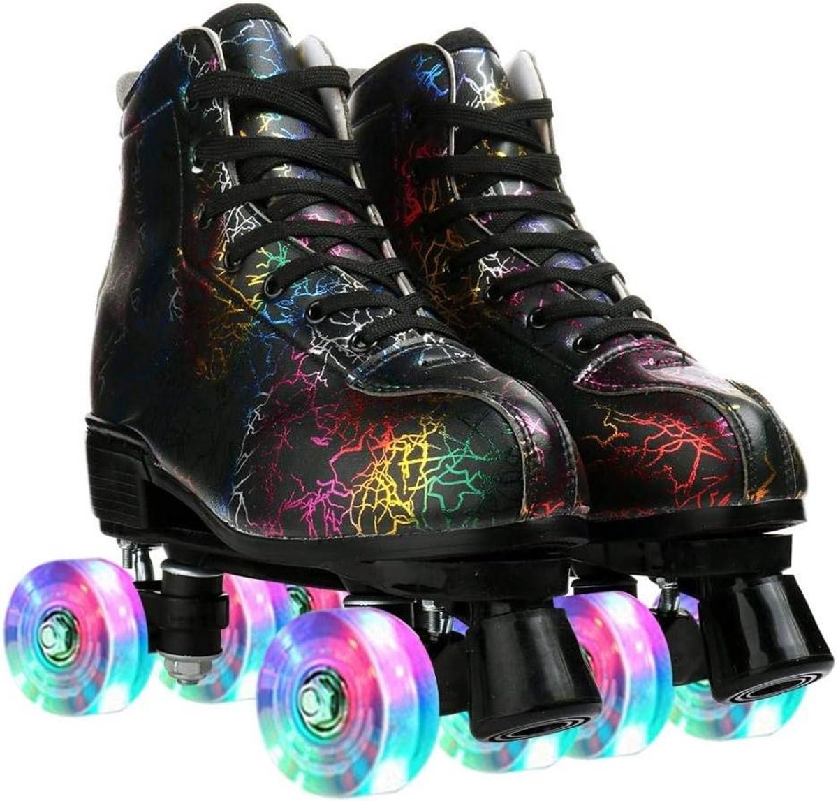 Rolschaatsen Dubbele Rij Vier Wielen Indoor Skaten ABEC 5 Lagers 54mm Wielen Bliksem