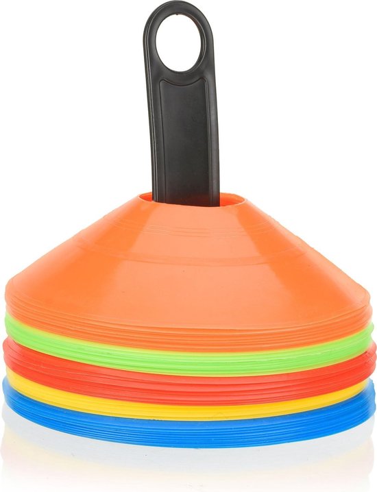 Markeerkegels 50 Stuks - Sport Pionnen - Sport Training - Veelzijdig Gebruik - 50 Stuks - Oranje — afbeelding 3