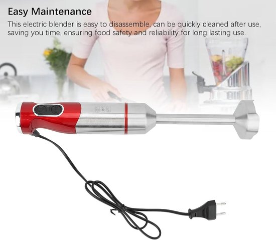 Elektrische Staafmixer - Handmixer Blender - Keuken Assistentie - Krachtige 800W Motor - 38.5 cm - Zilver — afbeelding 3