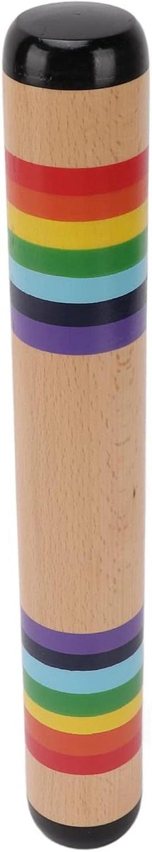 Houten Regenstok - Muziek Instrument - Vroege Educatie - Rustgevend Geluid - 35 Cm - Kleurrijk