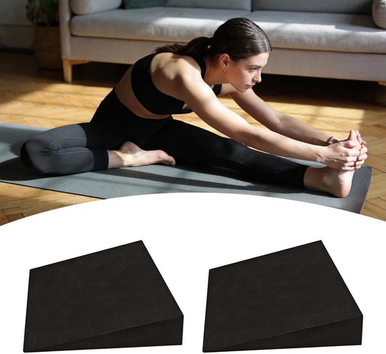 Yoga Wig - Kuit Stretch Blok - Fitness Oefening - Letsel Preventie - 12x9x3cm - Zwart — afbeelding 5